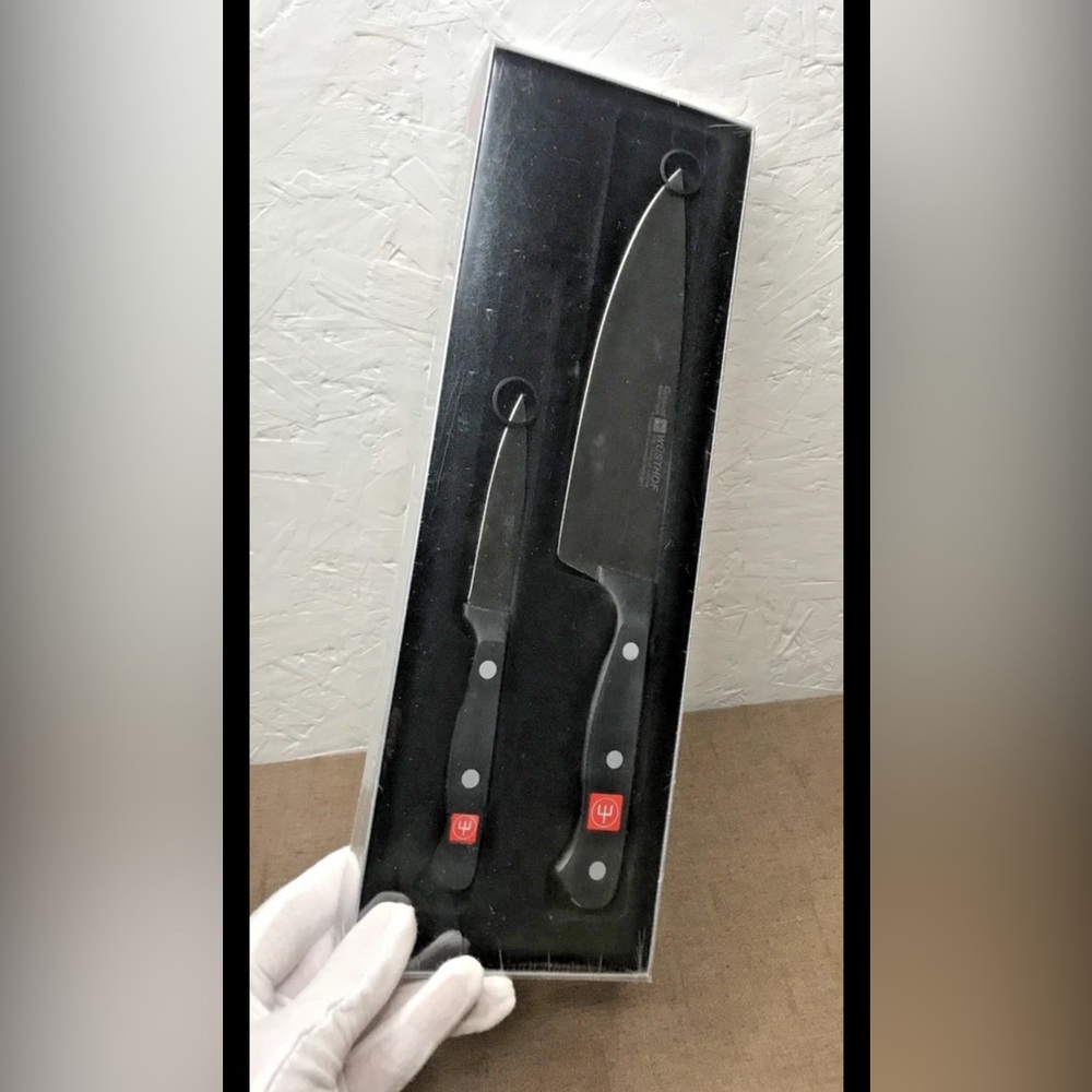 New WÜSTHOF Gourmet 2-Piece Chef's Set 4" Utility Knife 8" Chef’s Knife Germany